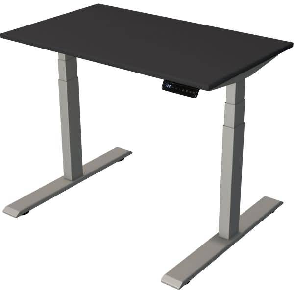 Steh-/Sitztisch SmartOffice elektrisch Fuß silber 100x60x63-127cm anthrazit-0