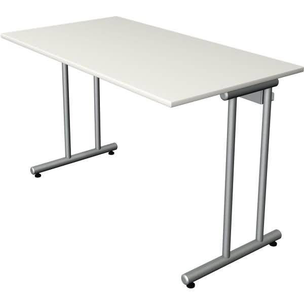 Schreibtisch SmartOffice C-Fuß-Gestell 120x65x75cm weiß-0