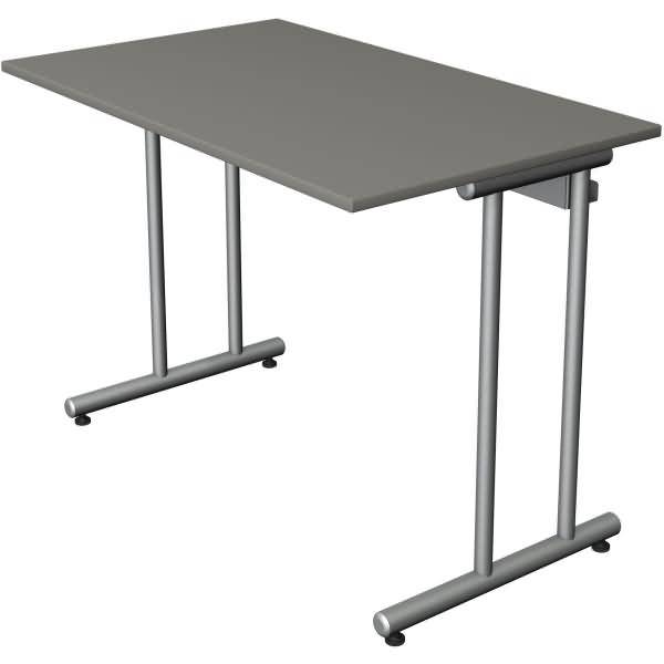 Schreibtisch start up Fuß silber 100x60x75cm grafit-0