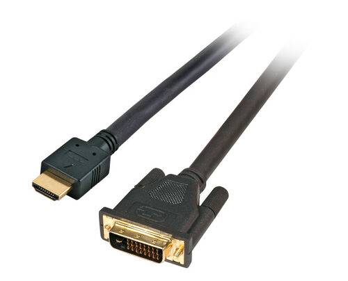 HighSpeed HDMI - DVI Kabel,HDMI A - DVI -- 24+1 St-St 5m, schwarz Multimedia Kabel-0