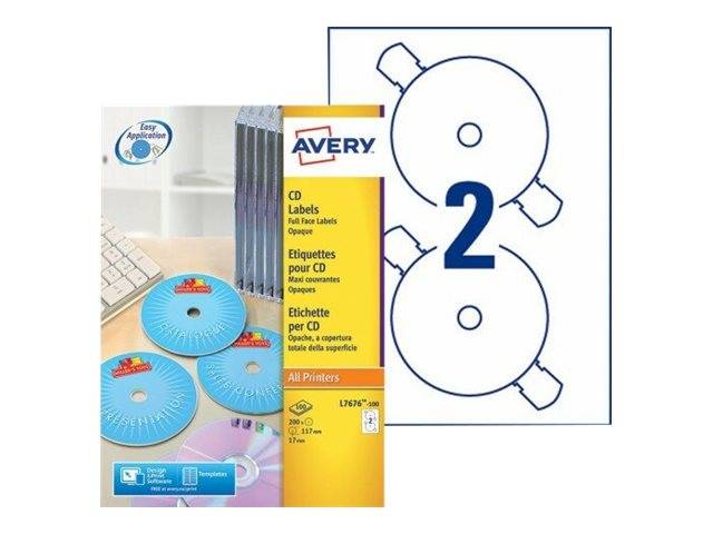 CD/DVD-Etikett 117mm weiß 200 St./Pack. - Artikel: 129216801-0