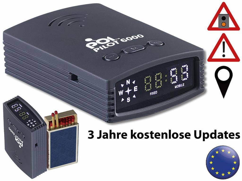 POI Pilot 6000 GPS Blitzer und Radarwarner Gefahren-Warner mit POI-Daten für Europa-0