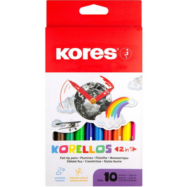 KORES - FS29021 - Multi - 110 Farben - Mehrfarbig - Pinselspitze - 1,2 cm - Mehrfarbig