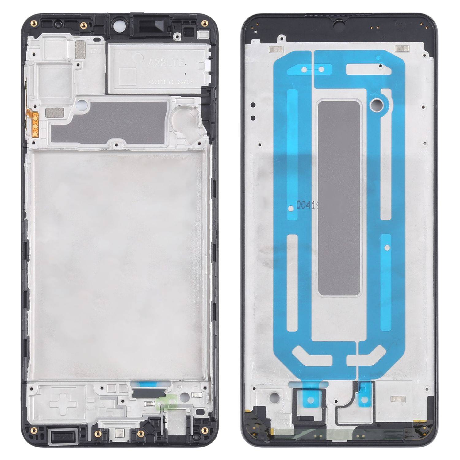 Für Samsung Galaxy A22 Front Housing LCD Bezel Rahmen Reparatur Ersatz Schwarz-0