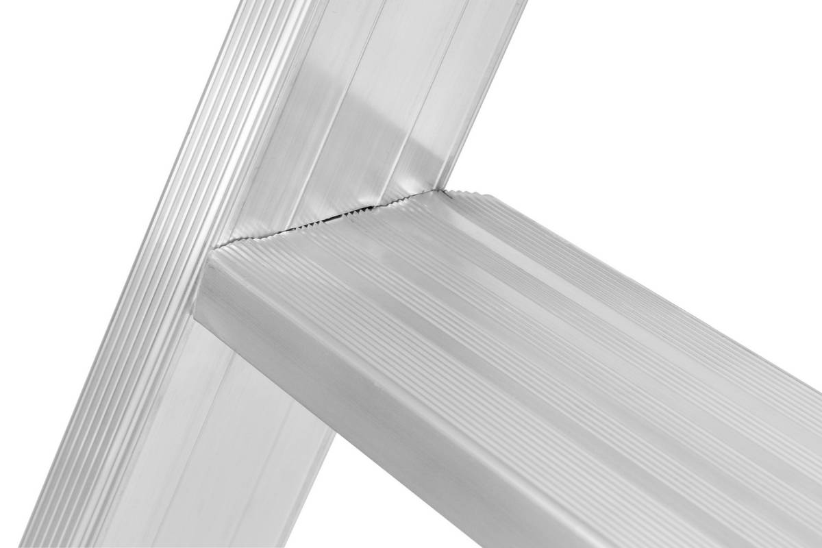 Rollbare Stufenleiter,beidseitig,2x4 Stufen,Stand H 0,45m,Holm L 1,04m,Alu-1