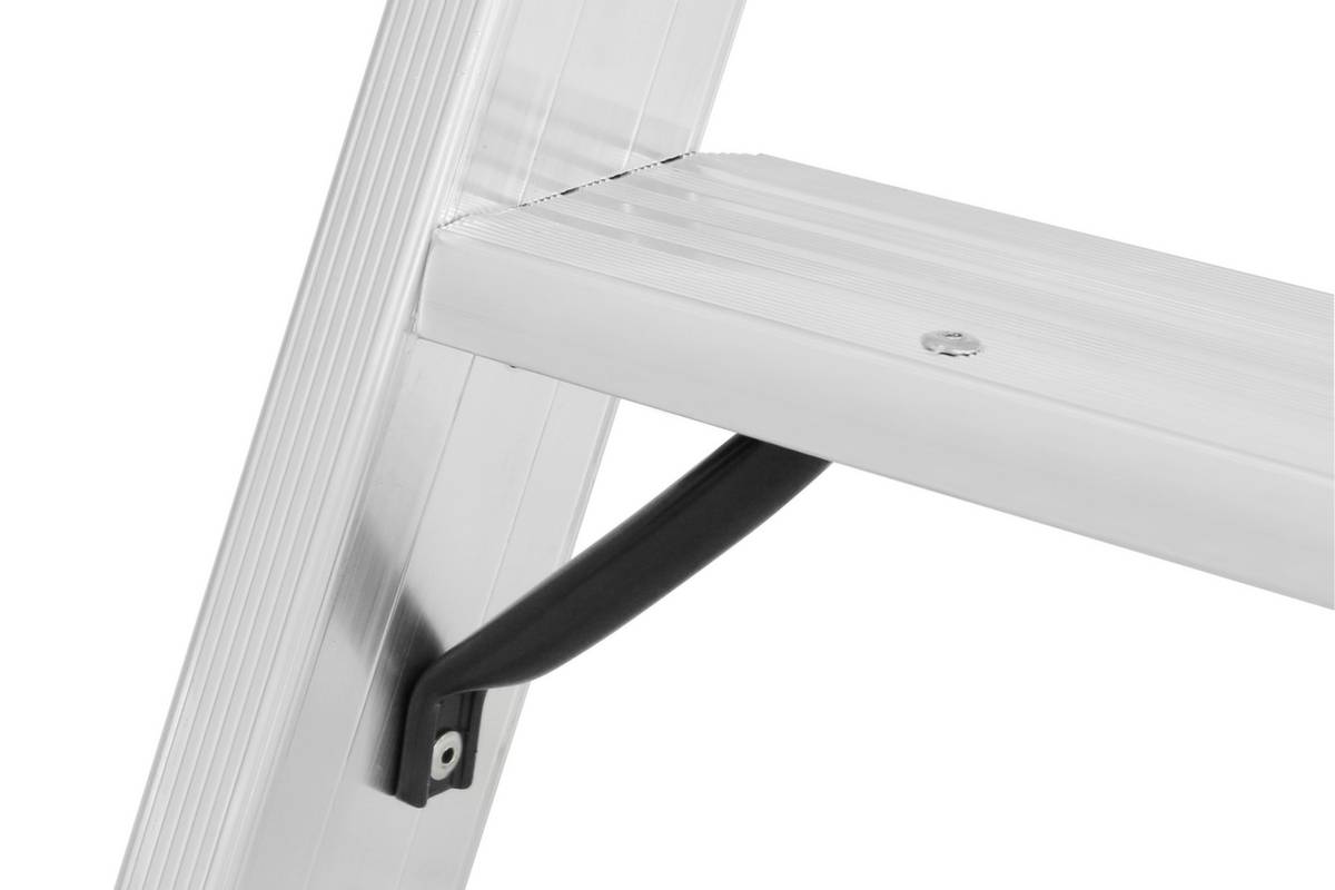 Rollbare Stufenleiter,beidseitig,2x4 Stufen,Stand H 0,45m,Holm L 1,04m,Alu-3