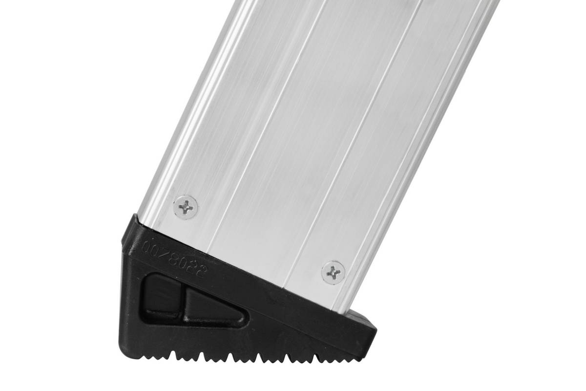 Rollbare Stufenleiter,beidseitig,2x4 Stufen,Stand H 0,45m,Holm L 1,04m,Alu-4