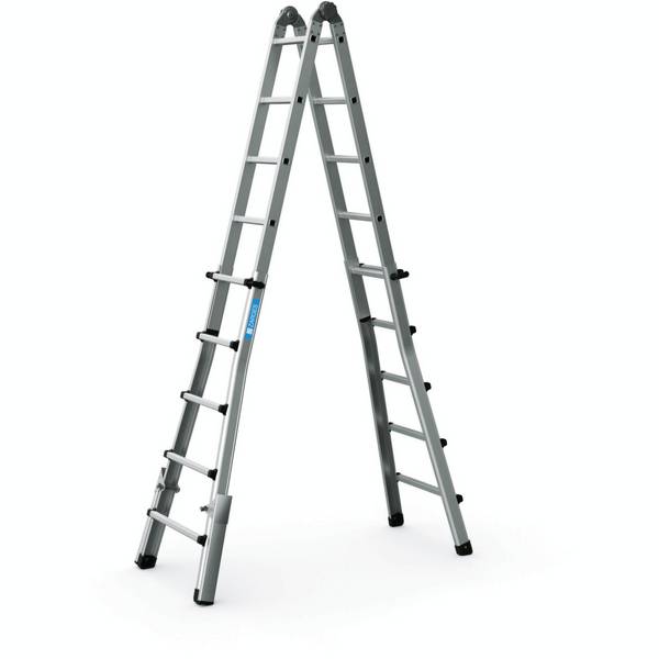 Mehrzweck-Teleskopleiter,4x5 Sprossen,Holm L 5,29m,natur
