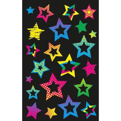 Neon Sticker Folie Sterne bunt 22 Aufkleber kaufen