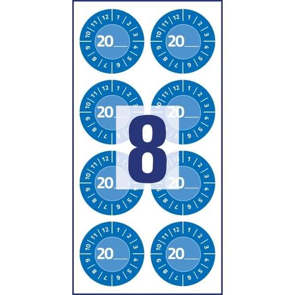 AVERY ZWECKFORM - 7903 Prüfplakette 20XX Blau O 30 mm 30 80 St.-1