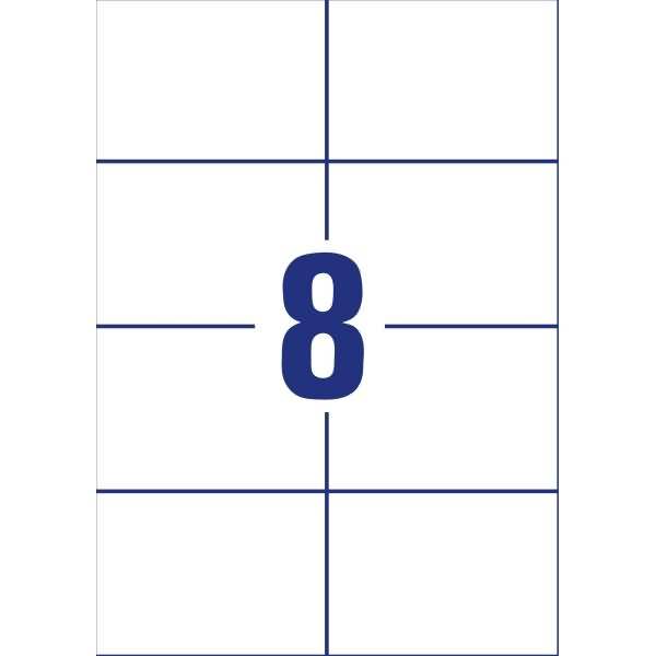 Universal-Etiketten RC A4 105x74mm 10 Bogen/80 Etiketten naturweiß-1