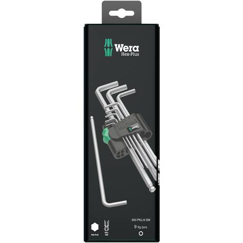 Wera 950 PKL/9 SM N SB Innen-Sechskant Winkelschraubendreher-Set 1.5 mm, 2 mm, 2.5 mm, 3 mm, 4 mm, 5 mm, 6 mm, 8 mm, 10 ...
