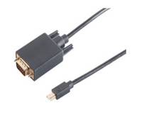 Mini Displayport 1.2 /VGA Stecker, schwarz, 1m-1