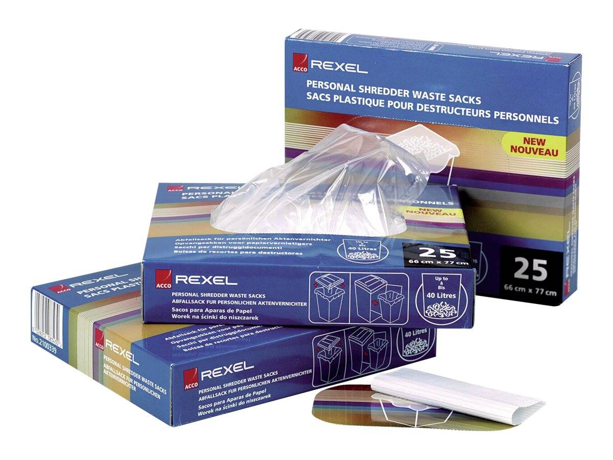 Rexel Shredder Waste Sack - Müllbeutel (Packung-2