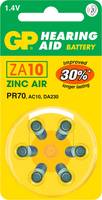 GP BATTERY - GP Batteries Hearing Aid ZA10, Einwegbatterie, PR70, Zink-Luft, 1,4 V, 6 Stück(e), 3,6 mm-1