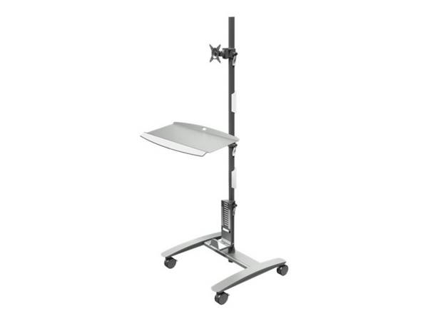 Dataflex Viewmate Combo Trolley Data Entry 702 - Wagen für LCD-Anzeige/Tastatur/Maus/CPU - Silber - Bildschirmgröße: bis zu 61 cm (bis zu 24 Zoll)