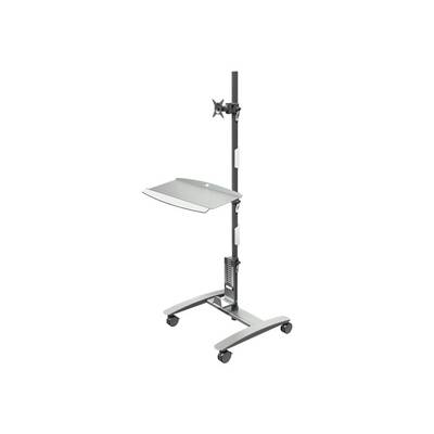 Dataflex Viewmate Combo Trolley Data Entry 702 - Wagen für LCD-Anzeige/Tastatur/Maus/CPU - Silber - Bildschirmgröße: bis-0