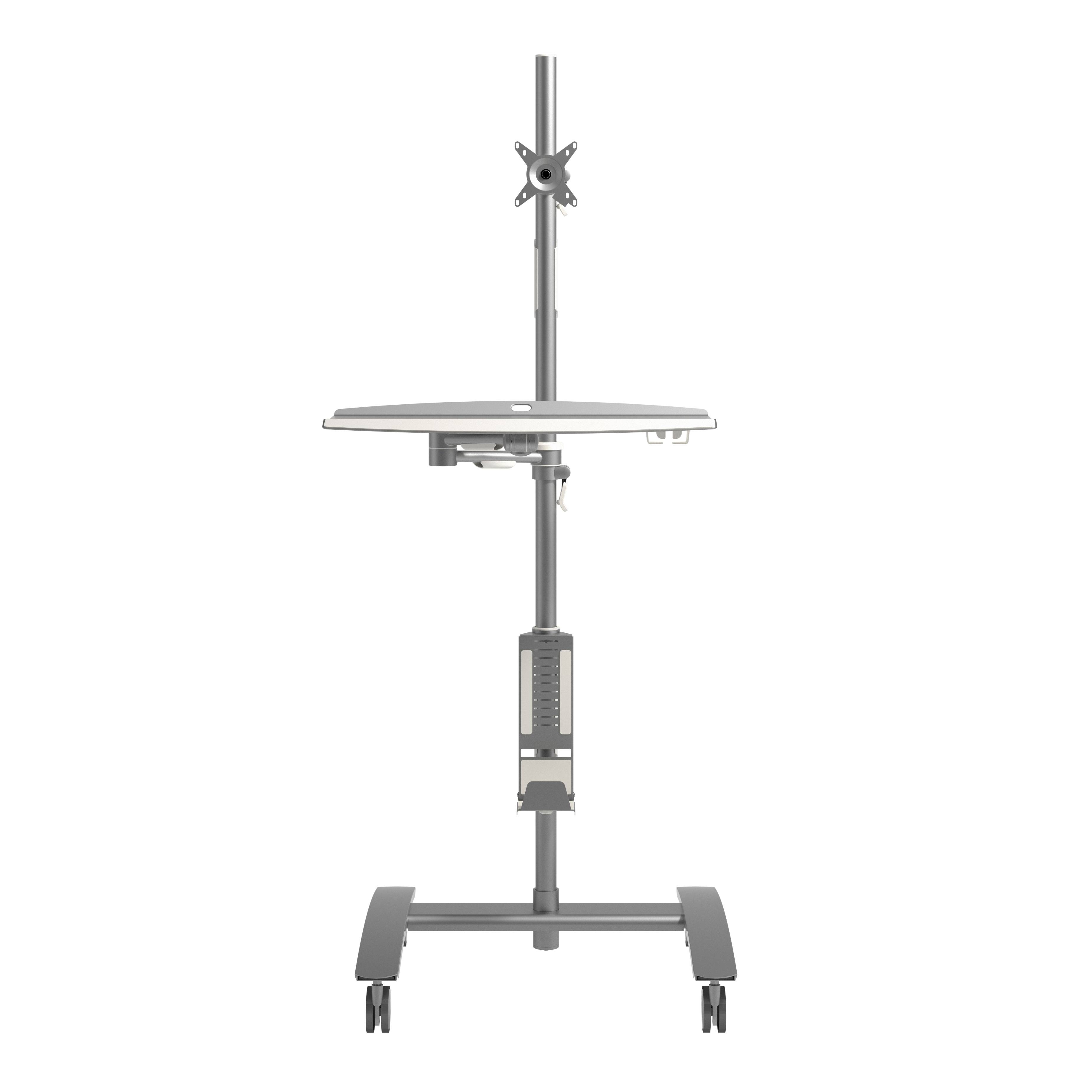 Dataflex Viewmate Combo Trolley Data Entry 702 - Wagen für LCD-Anzeige/Tastatur/Maus/CPU - Silber - Bildschirmgröße: bis-1