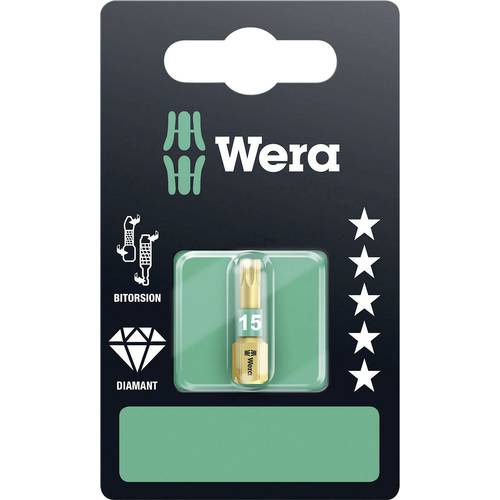 Wera 867/1 BDC SB SiS 05134375001 Torx-Bit T 15 Werkzeugstahl legiert, diamantbeschichtet D 6.3 1 St.