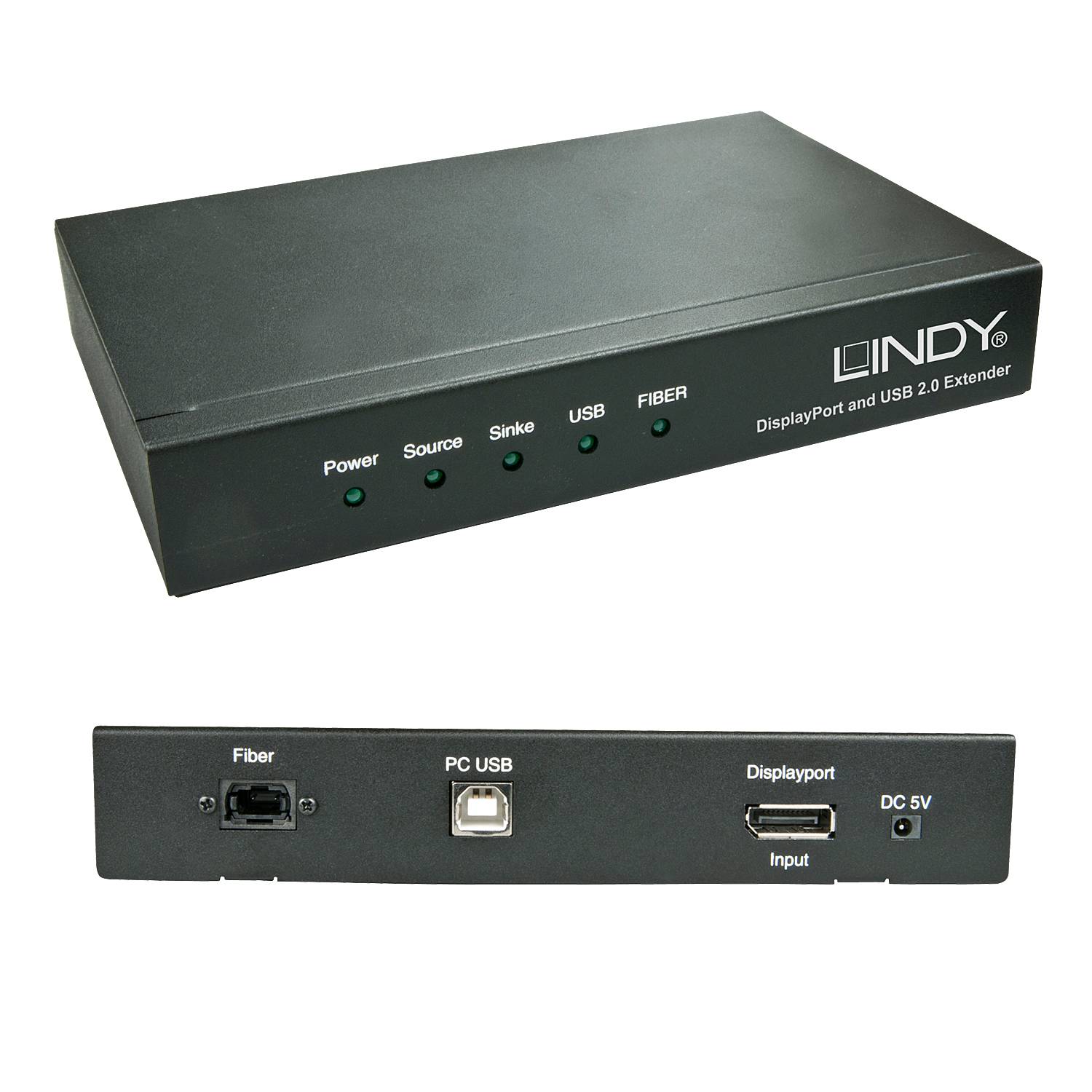 LINDY KVM Extender DP 1.4 & USB 2.0 Fiber MPO-2