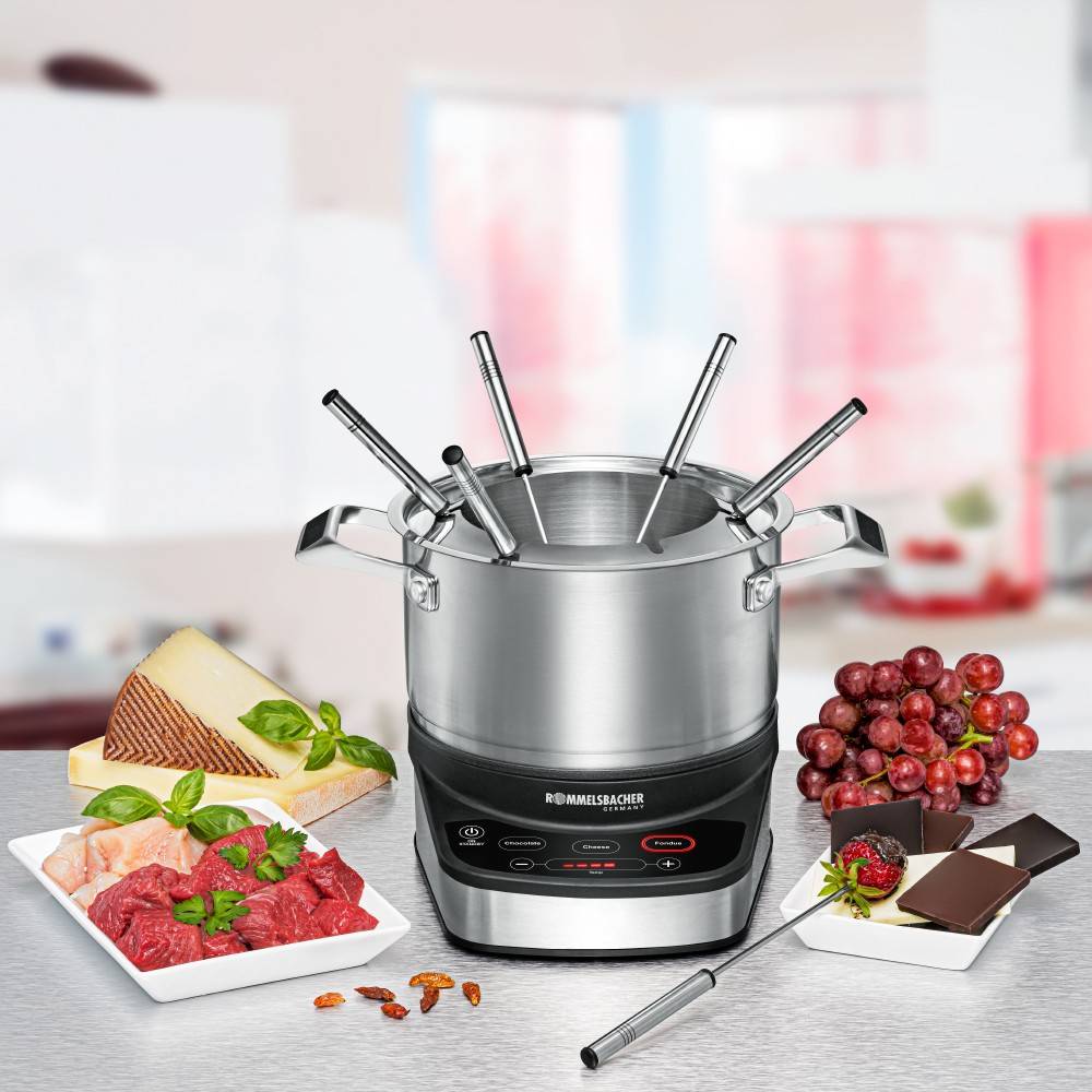 Rommelsbacher F 1200, 6 Person(en), 1,5 l, Schwarz, Edelstahl, Rund, Edelstahl, Tasten-1