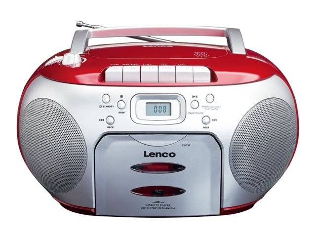 Lenco SCD-420 - Ghettoblaster - Silber, Rot-1