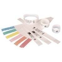Zebra Z-Band Direct - Polypropylen (PP) - permanenter Acrylklebstoff - perforiert - 6 mil - weiß, Fühlmarke schwarz - 25-2