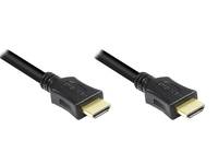 Good Connections® Anschlusskabel High-Speed-HDMI®-Kabel mit Ethernet, vergoldete Stecker, schwarz, 0,5m-1
