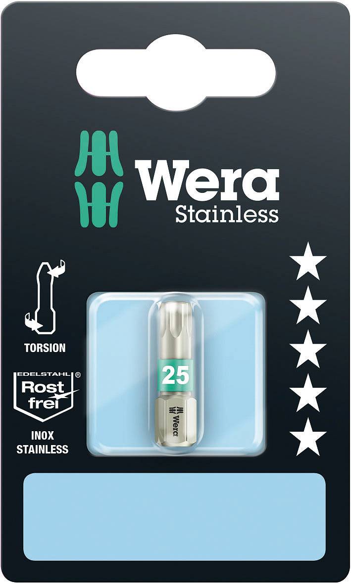 Wera 05073620001 3867/1 TS SB SiS TX-Bit Antrieb: 1/4" (6.3 mm) Abtrieb: TX TX 10 25 mm