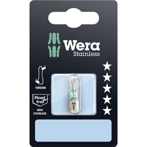 Wera 3867/1 TS SB SiS 05073621001 Torx-Bit T 15 Edelstahl D 6.3 1 St.