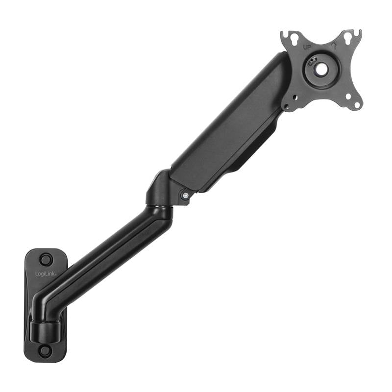 LogiLink - Befestigungskit (Wandmontage) - Gasfeder - für Monitor / Curved-Monitor - Kunststoff, Stahl, Aluminium - Schw-1