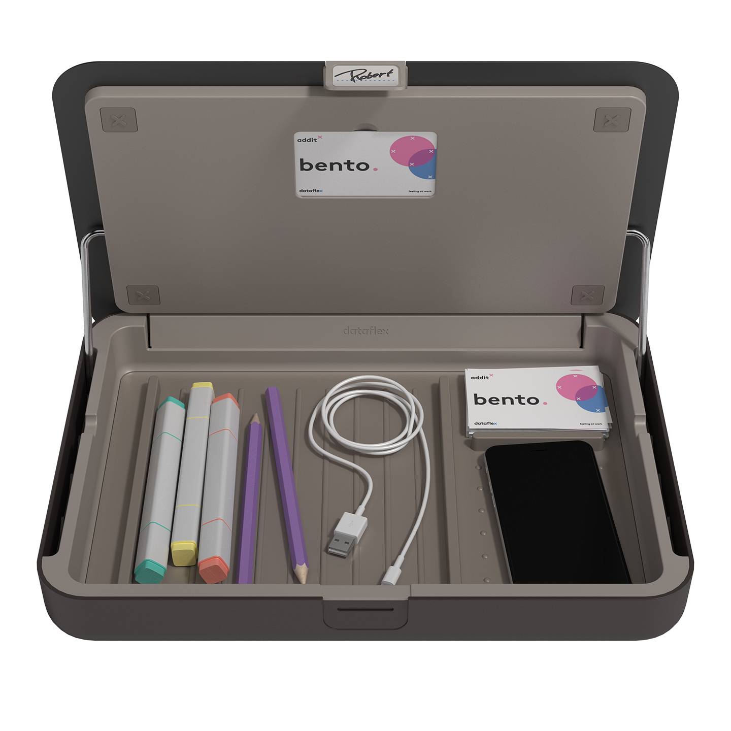 DATAFLEX Addit Bento ergonomisches Schreibtischset, schwarz-2