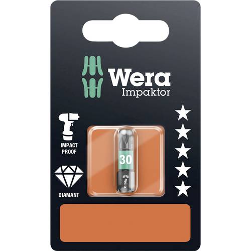 Wera 867/1 IMP DC SB SiS 05073926001 Torx-Bit T 30 Werkzeugstahl legiert, diamantbeschichtet D 6.3 1 St.