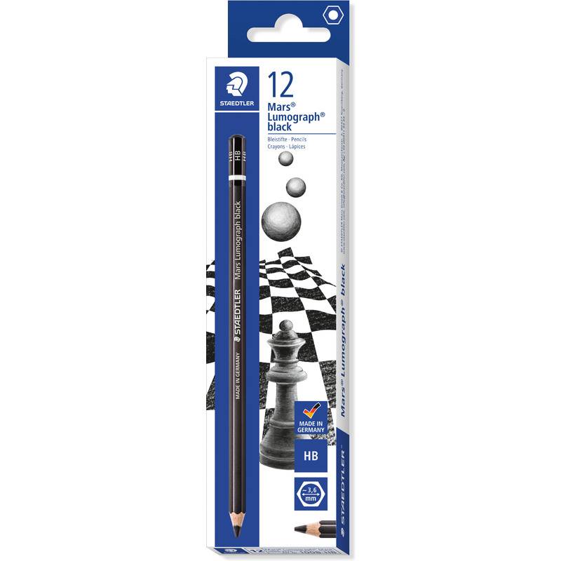 STAEDTLER Bleistift Mars Lumograph black, Härtegrad: HB-0