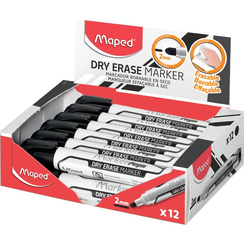 Maped Whiteboard-Marker Marker'Peps Jumbo, schwarz, 12er-0