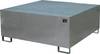 Auffangwanne 1000l L1460xB1460xH630mm Stahlbl.m.Gitterrost silber BAUER