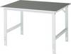 Arbeitstisch - Linoleum Arbeitsplatte - Tragkraft 500 kg - Höhe 760-1.080 mm - 1.250 x 800 mm (BxT) - lichtgrau