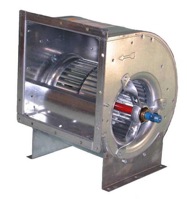 zweiseitig saugender Radialventilator, <br>Laufraddurchmesser 160 mm