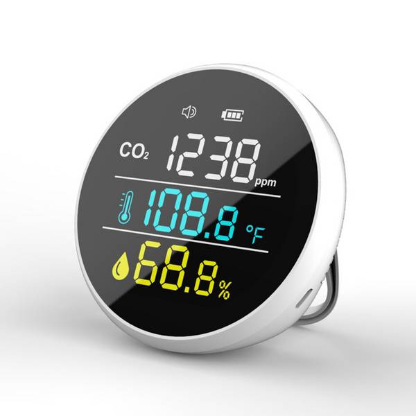 emissimo CO2 Messgerät, CO2 Monitor CO-21-V2 Mini - inkl. Akku
