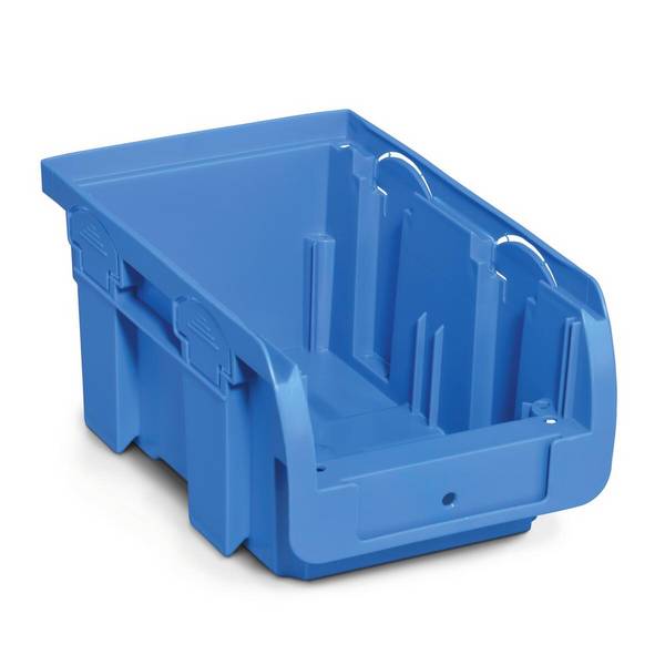Sichtlagerkasten,HxBxT 75x102x160mm,PP,blau,Griffleiste