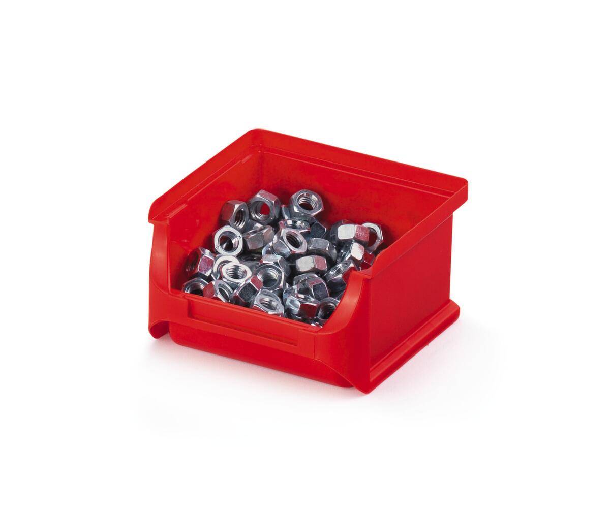 Sichtlagerkasten,HxBxT 60x102x100mm,0,5l,PP,rot-1