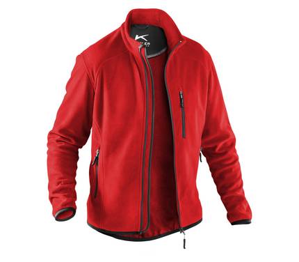 Fleecejacke mittelrot Gr. M