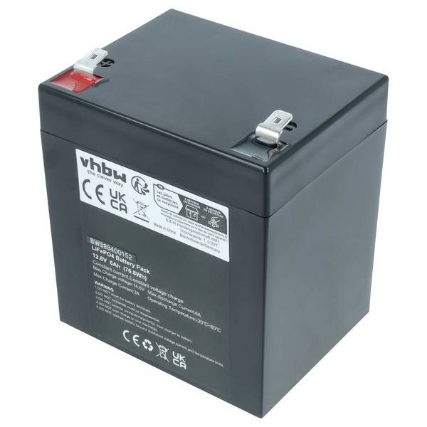 vhbw Akku Ersatz für APC RBC44 | RBC43, RBC140 für Lautsprecher Boxen Speaker (6 Ah, 12,8 V, LiFePO4)