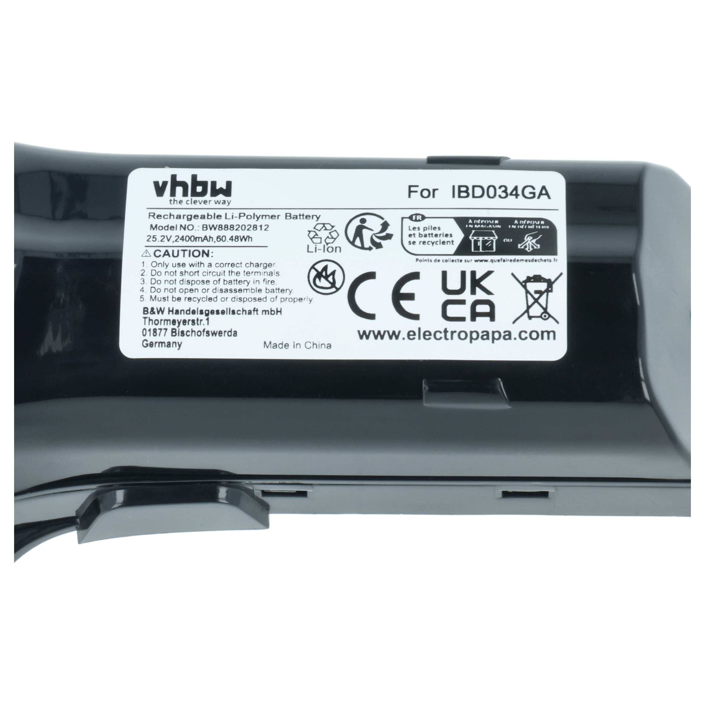 vhbw Akku kompatibel mit Philips FC6826/01 | FC6827, FC6908, FC6823/82, FC6828, FC6904, FC6904/01 Staubsauger Schwarz-3