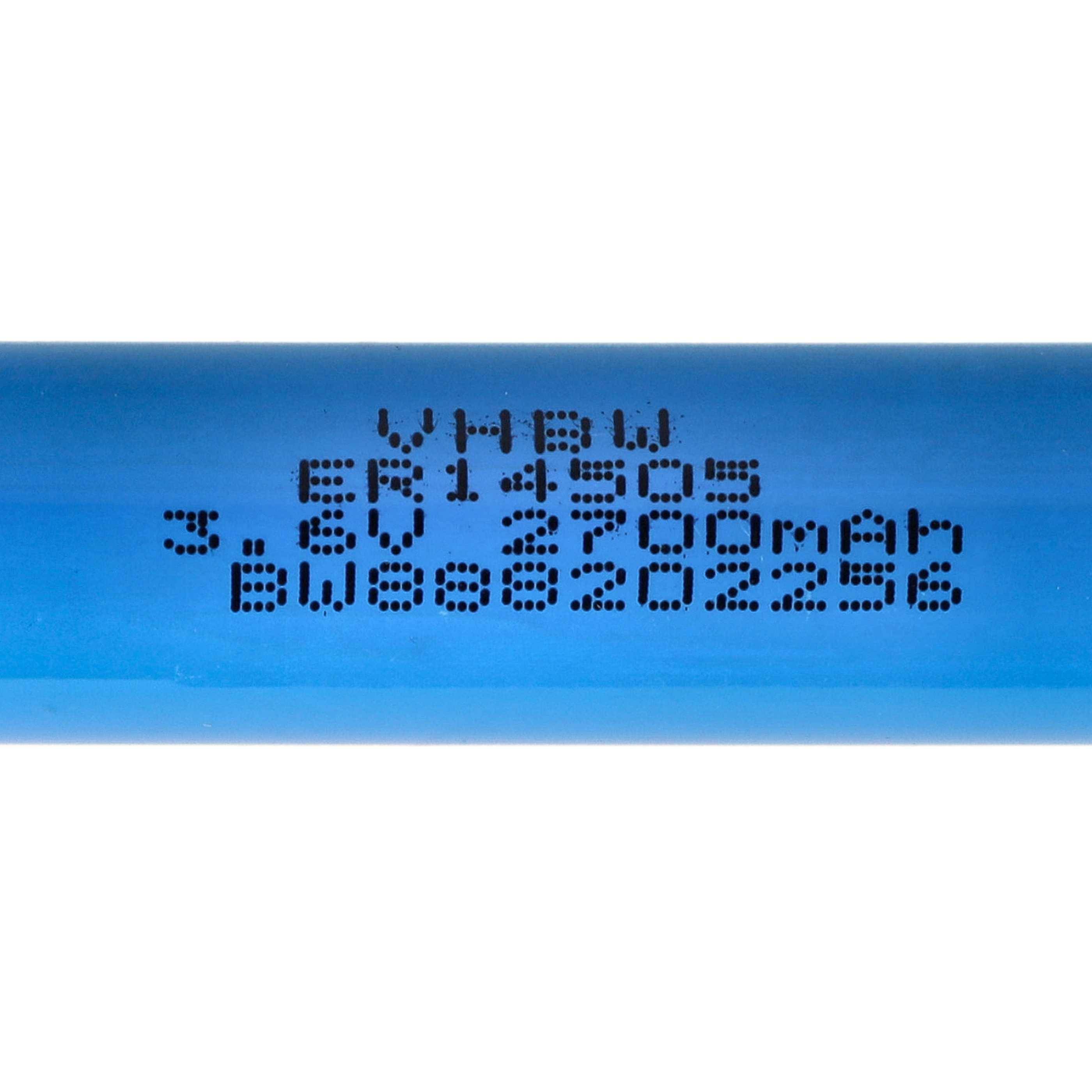 vhbw 2x ER14505 Rundzellenbatterien | Spezialbatterien (2700 mAh, 3,6 V, Li-SOCl2)-4