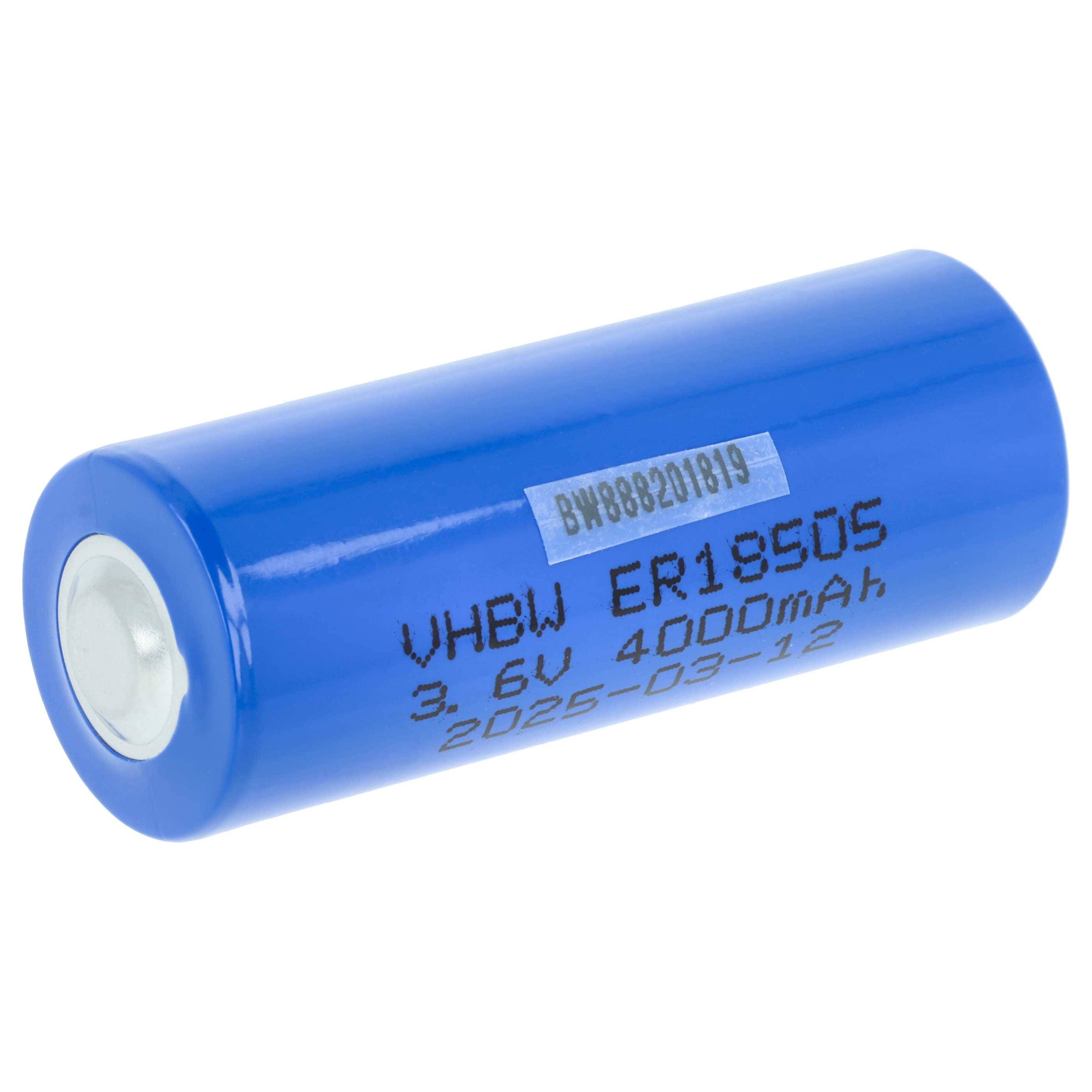 vhbw Lithium ER18505 Rundzellenbatterie | Primärbatterie (4000mAh, 3,6V, Li-SOCl2)-0