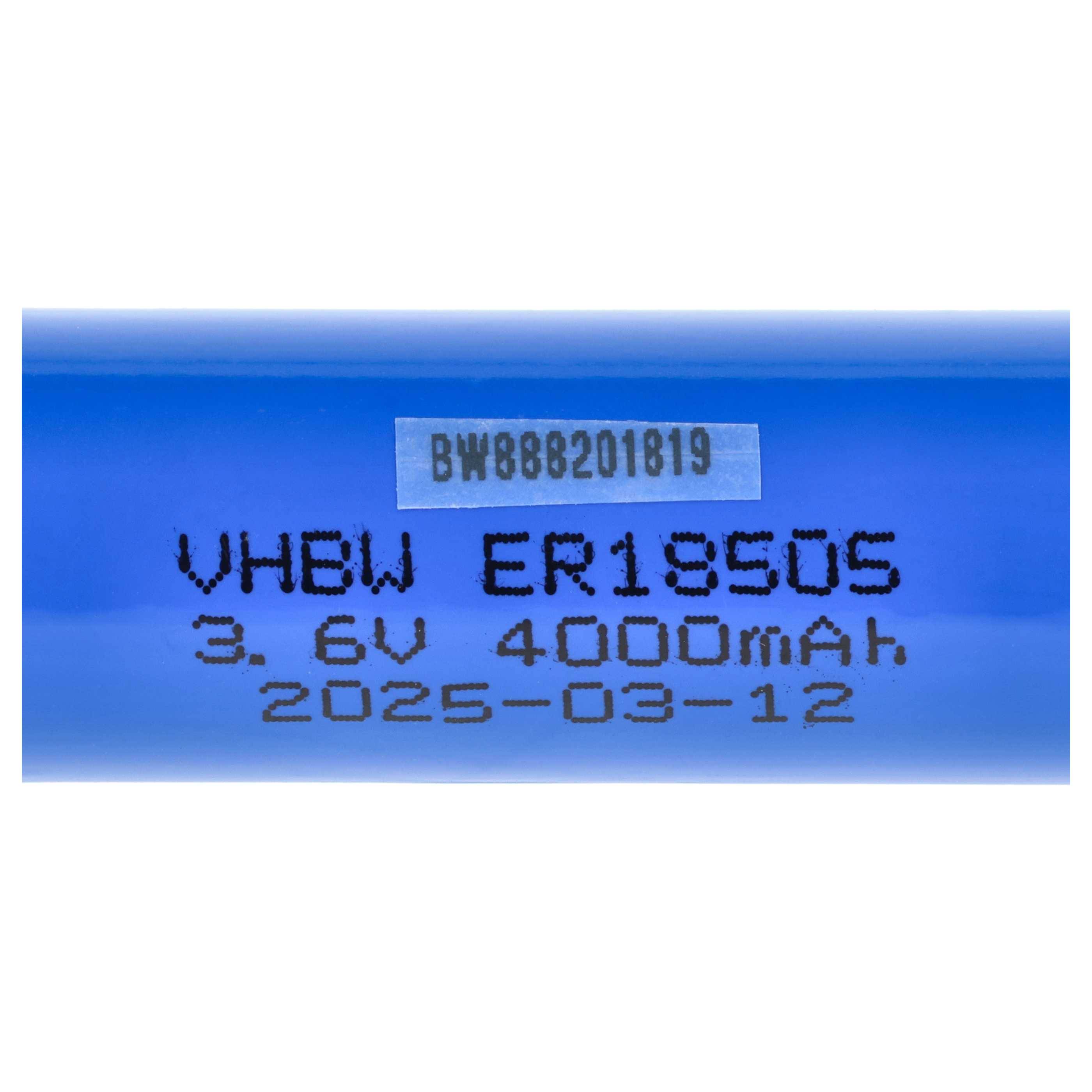 vhbw Lithium ER18505 Rundzellenbatterie | Primärbatterie (4000mAh, 3,6V, Li-SOCl2)-3