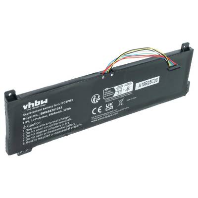 vhbw Akku Ersatz für Lenovo L17C2PB4 | L17C2PB3, L17M2PB3, L17L2PB4, L17L2PB3 für Notebook (4000 mAh, 7,6 V, Li-Polymer)-0