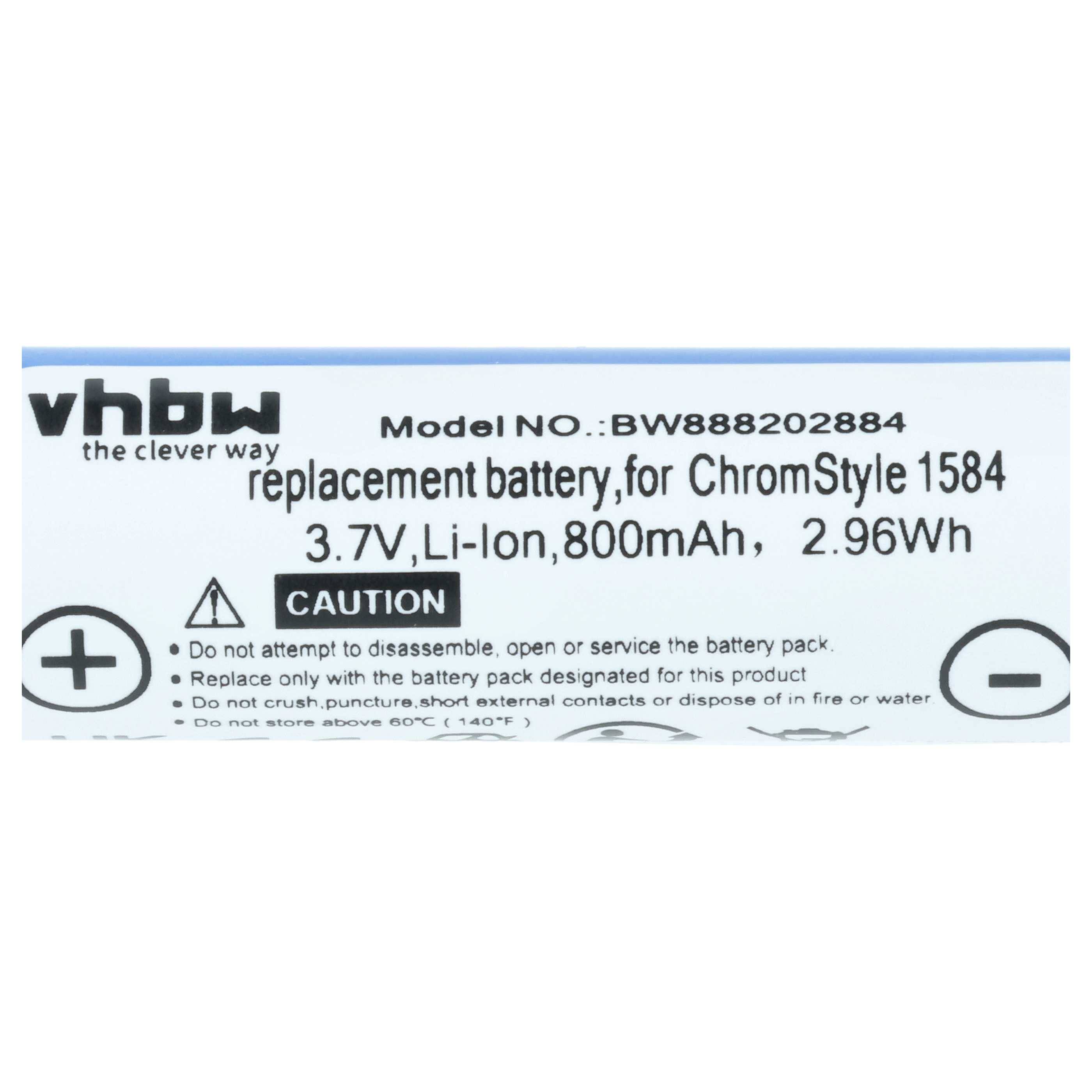 vhbw Akku kompatibel mit Moser ChromStyle 1584 | Haarschneidemaschine (800mAh, 3,7V, Li-Ion)-3