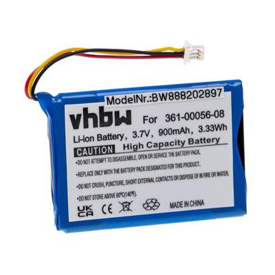 vhbw Akku kompatibel mit Garmin DriveSmart 5 | 50 LMT-D, 51 LMT-D EU, 55, 61 LMT-S GPS Navigation Navi (900mAh, 3,7V-0